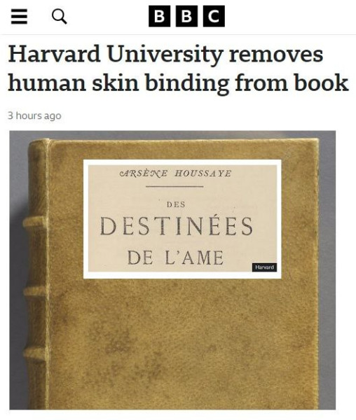 В Гарвардском университете содрали человеческую кожу с книги
