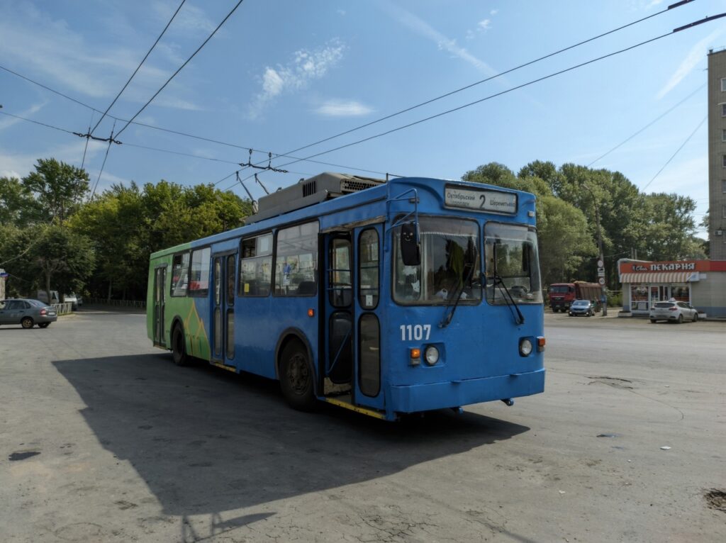 В Рязани активисты самостоятельно покрасили троллейбус