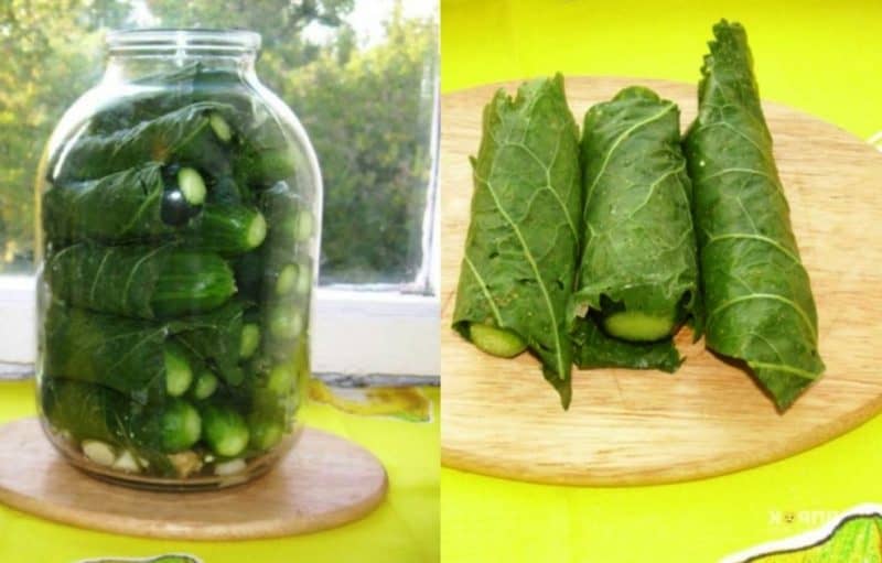 Огурцы в листьях хрена. Рецепт рассчитан на 3-х литровую банку 20