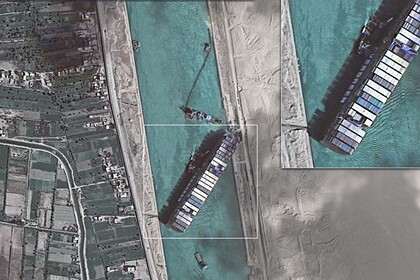 Рогозин опубликовал снимок Суэцкого канала из космоса Наука и техника