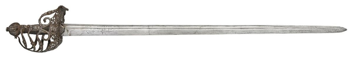 Mortuary sword (1631 - 1670). Длина 1022 мм, длина клинка 858 мм, вес 1219 г.