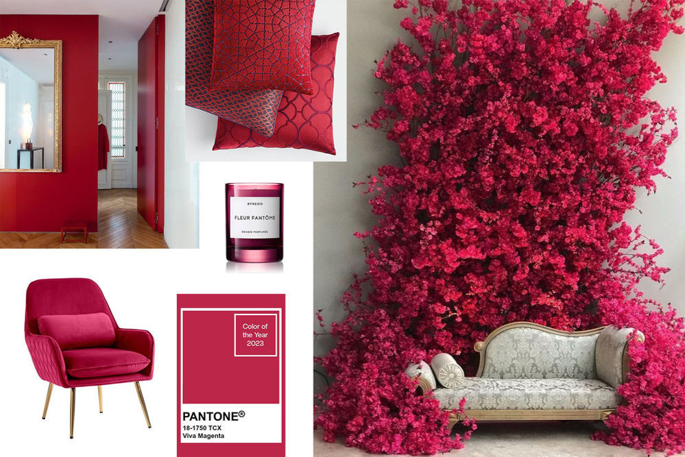 Viva Magenta: цвет 2023 в интерьере идеи для дома,интерьер и дизайн