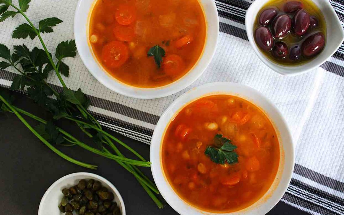 Греческий суп Фасолада кухни мира,первые блюда,супы