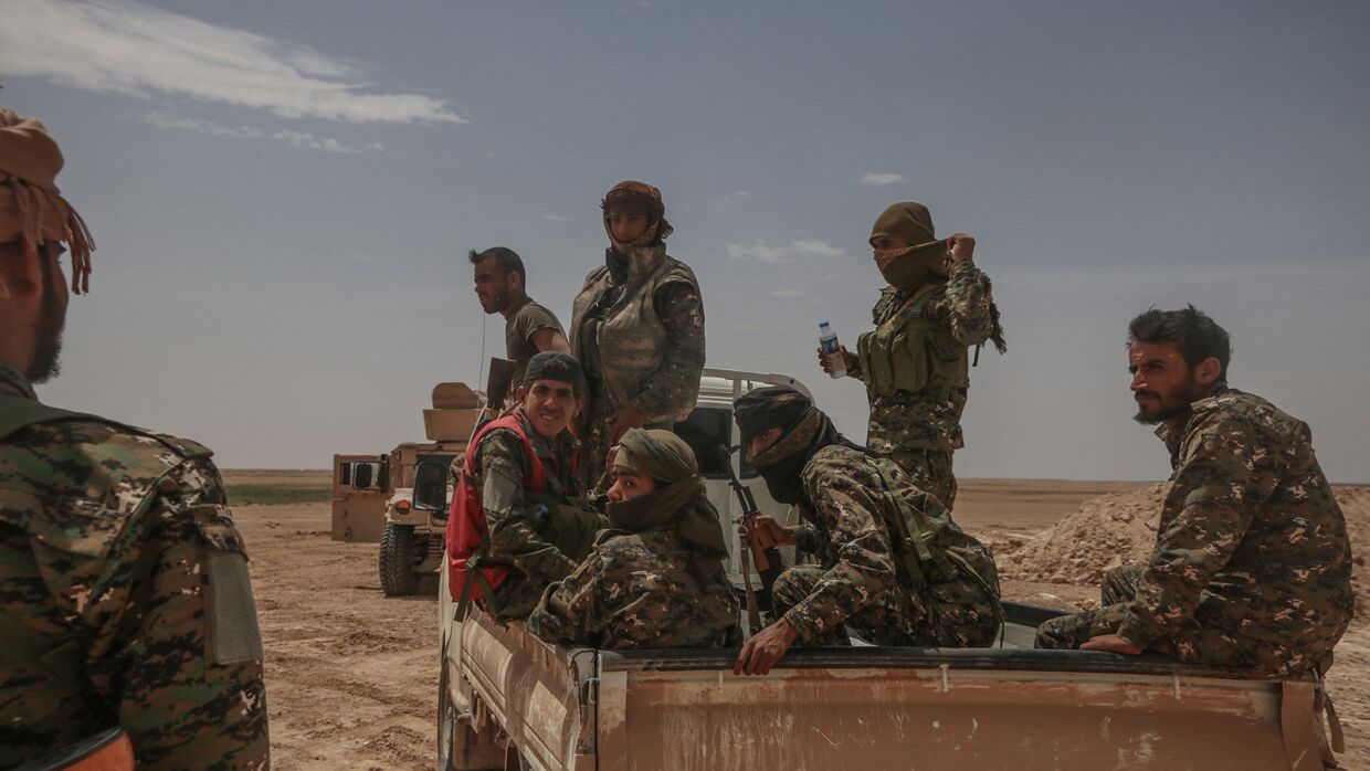 Курдские боевики из состава группировки «Сирийские демократические силы» 