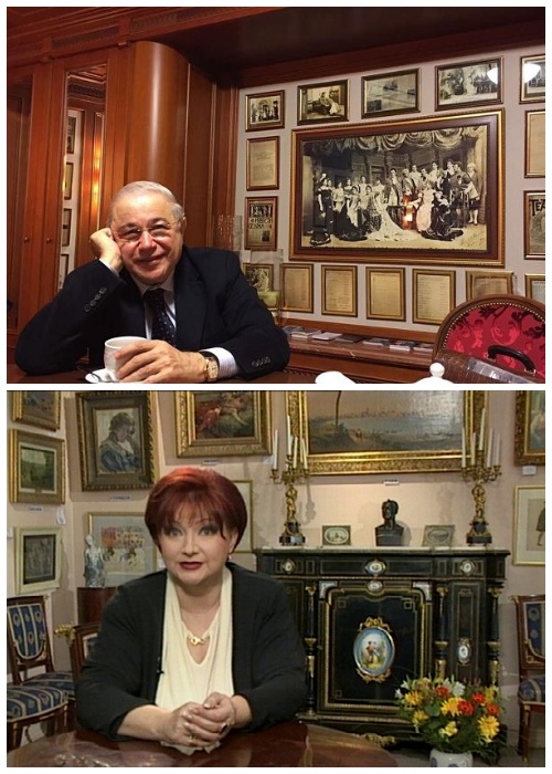 Евгений Петросян и Елена Степаненко в одной из своих квартир, которую называют музеем Петросяна.