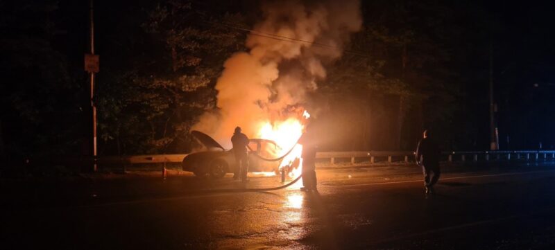 Автопожар в Симферопольском районе – сгорела «Honda»