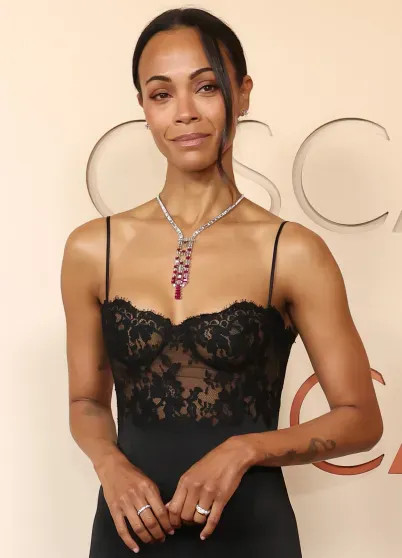 Зои Салдана в Saint Laurent