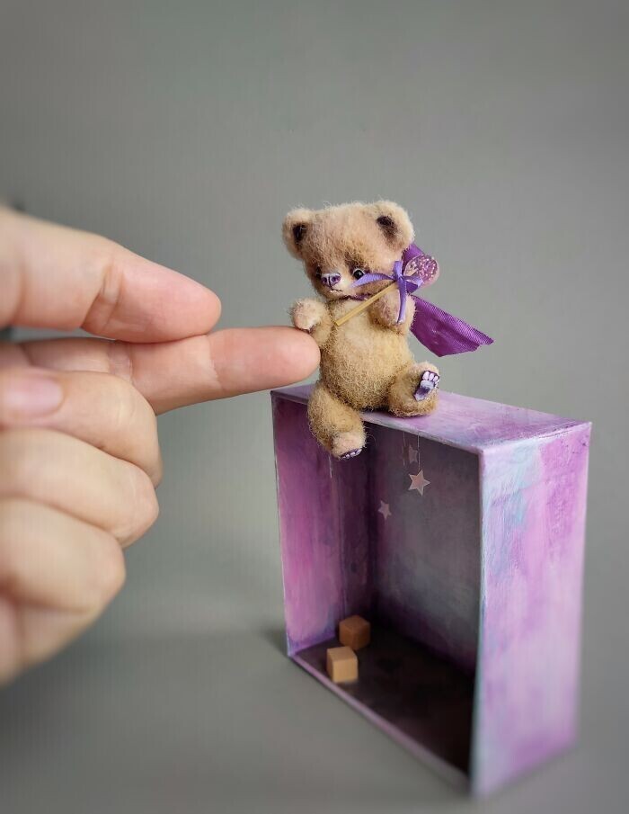Российская художница мастерит чудесные мини-игрушки игрушки,мастерство,рукоделие,творчество