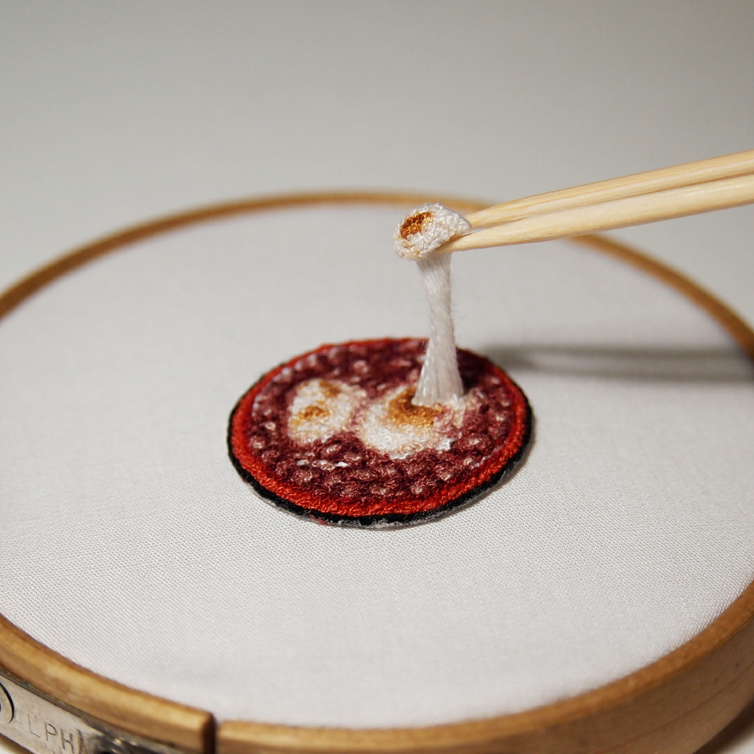 Французский узелок на японский лад: объемная вышивка от Ipnot вышивка,мастерство,рукоделие,творчество
