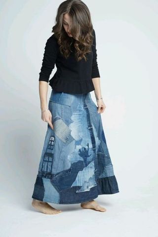 Когда творческая натура решила пофантазировать с джинсами...