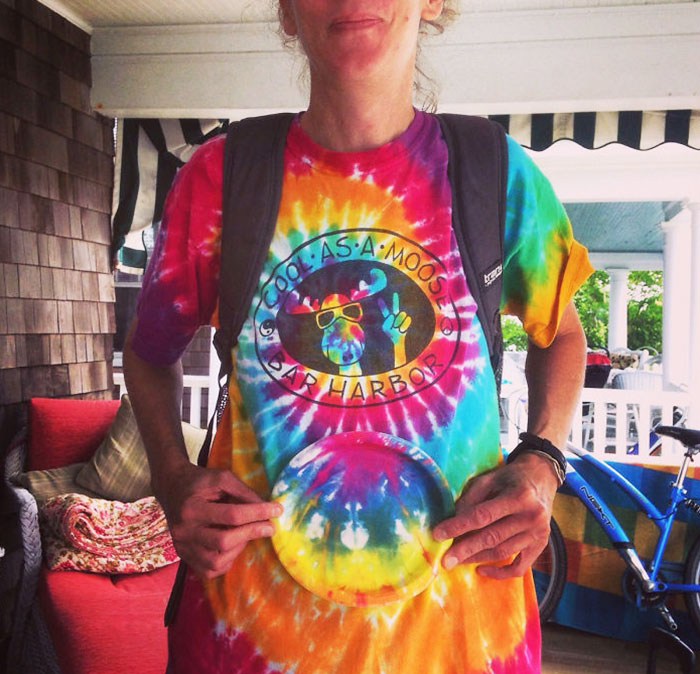 My Sister's Tie-Dye Shirt Matches The Paper Plate