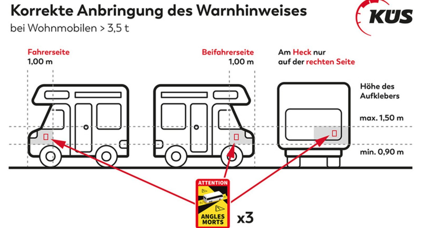 Наклейка «слепая зона» становится обязательной во Франции