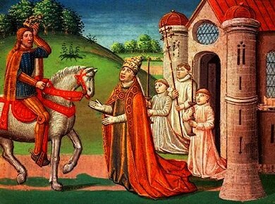 Карл Великий и римский папа Адриан I