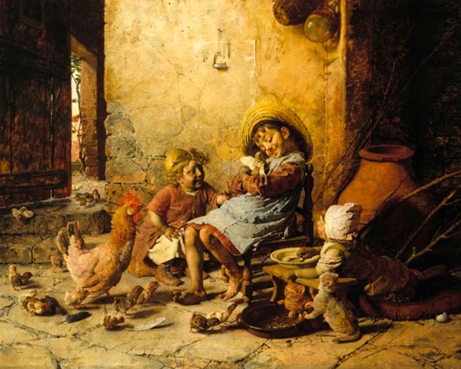 Гаэтано Чиерици (Gaetano Chierici), La chioccia, 1897