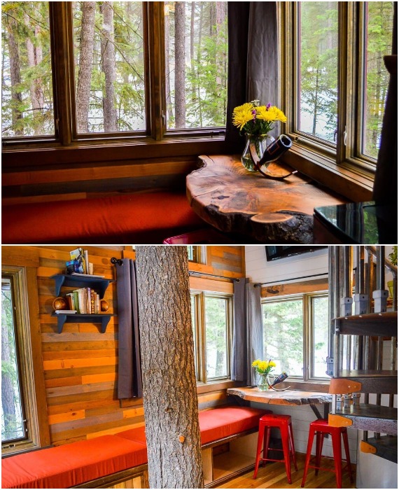 2-этажный домик на дереве в сосновом лесу обеспечит побег от повседневной суеты и стресса архитектура,интерьер и дизайн