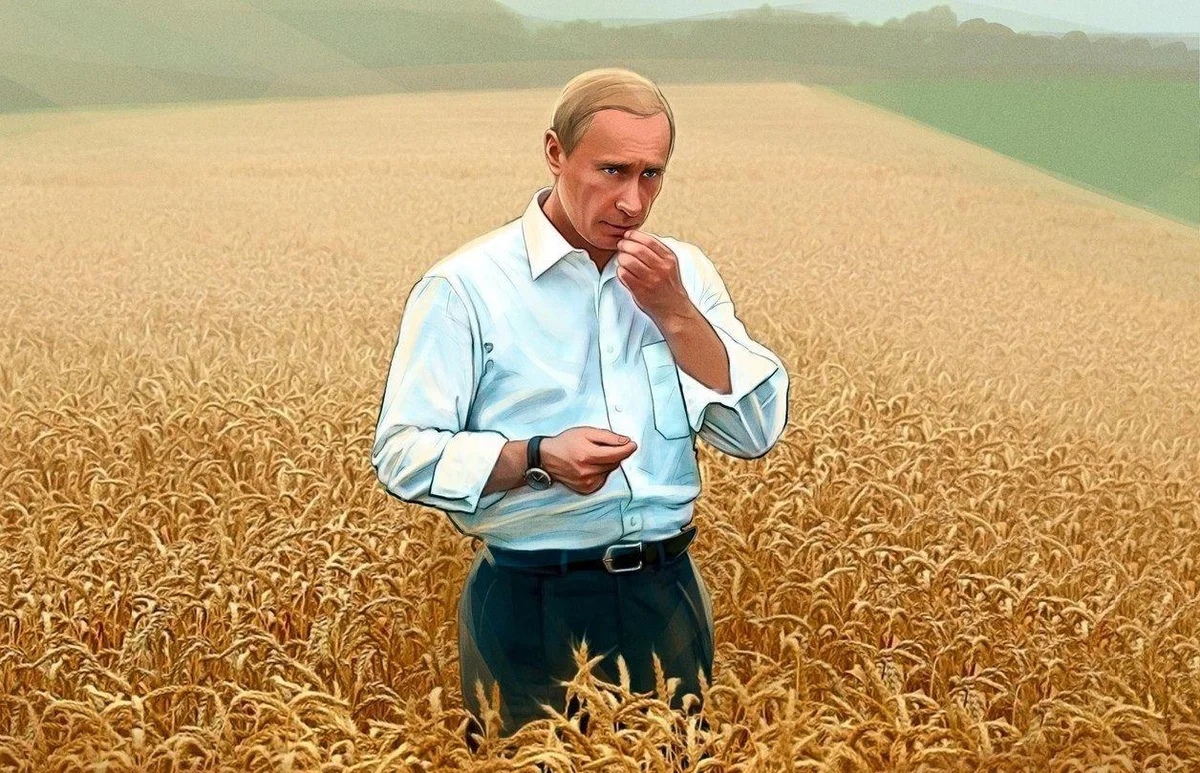 Путин в пшеничном поле