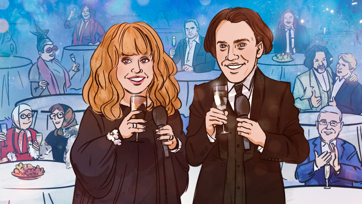 Галкин показал нежное фото «Аллуси» в пуховике цвета Барби