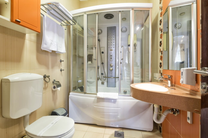 Дизайн ванной комнаты с душевой кабиной: фото в интерьере, варианты обустройства душевой, ванной, ванная, кабина, кабиной, выглядит, можно, санузел, стиле, душевая, также, конструкция, комнаты, поддоном, только, помещение, использовать, кабину, зависит, кабины