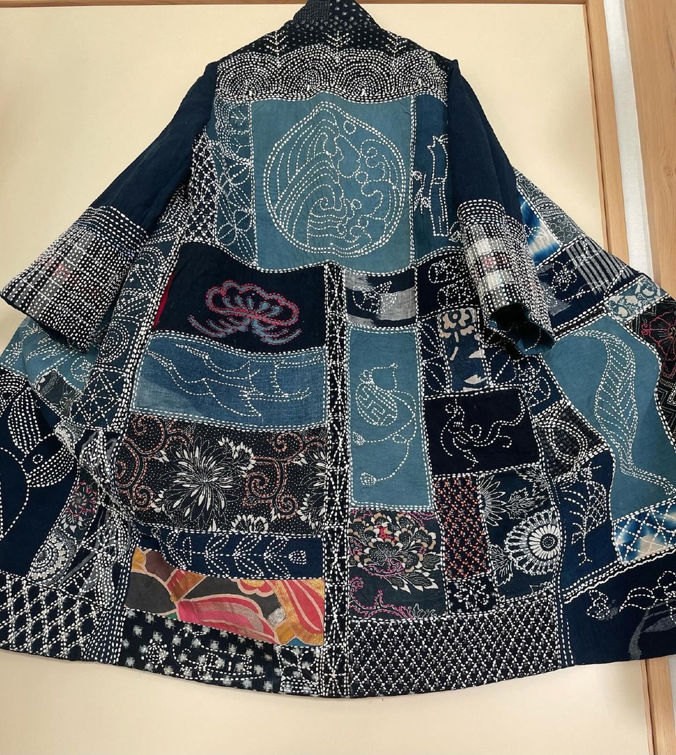 Лоскутное пальто с вышивкой. Детали. Kimono Kyoko