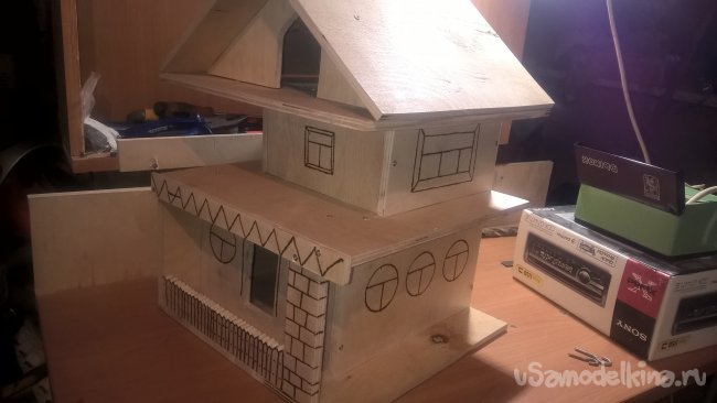 Двухэтажный скворечник в стиле люкс Двухэтажный скворечник в стиле люкс кормушка своими руками