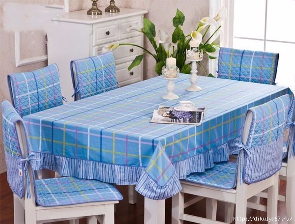Скатерти и чехлы на стулья для кухни 