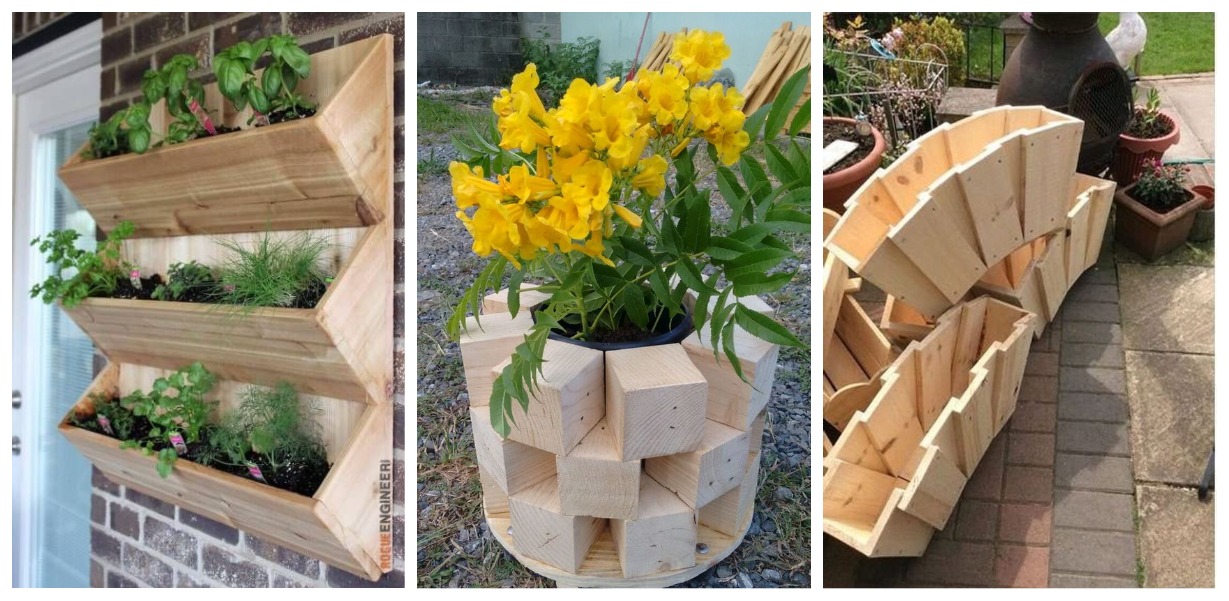 Деревянные вазоны: интересные идеи для воплощения собственноручно! декор,для дома и дачи