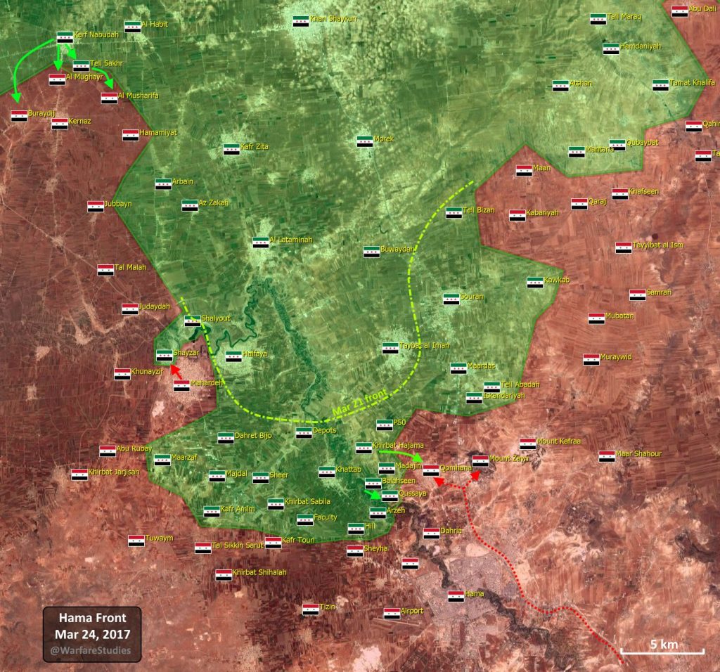 Сирия. Военная обстановка в Хаме на 25.03.2017