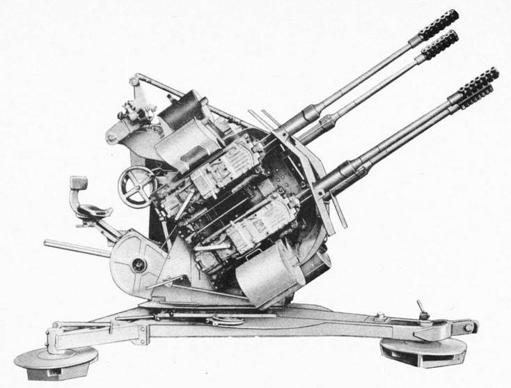 30-мм автоматические и 37-мм полуавтоматические зенитные установки немецкого флота в годы Второй мировой оружие