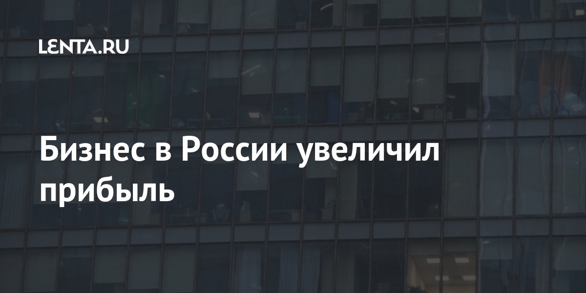 Бизнес в России увеличил прибыль Экономика