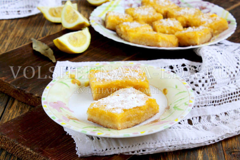 Лимонные пирожные или lemon bars