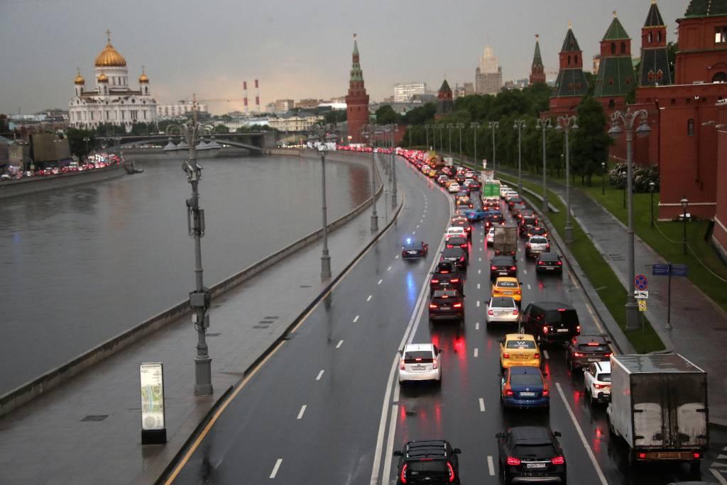 Пробки на дорогах москвы