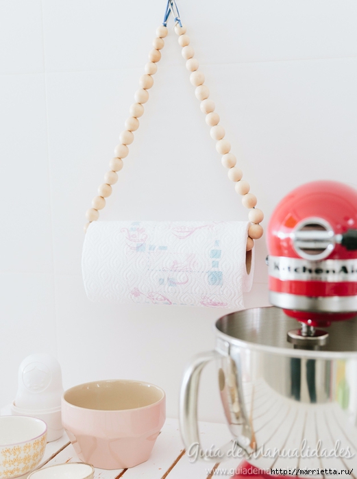 Аксессуар для кухни. Подвеска из бусин для рулона бумаги домашний очаг...