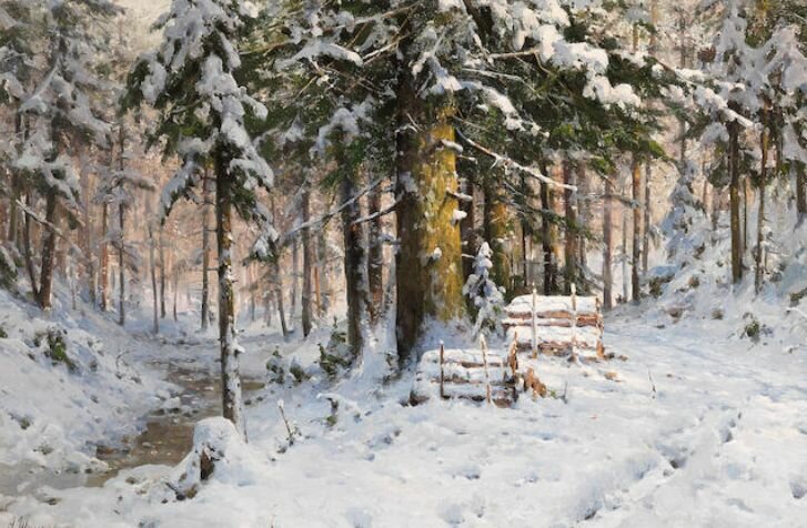 Андрей Шильдер. Зимний пейзаж. Частная коллекция
