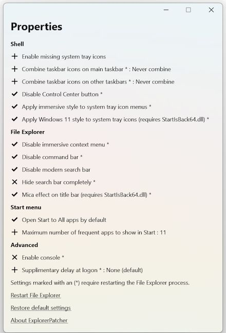 ExplorerPatcher - помогает восстановить функциональные возможности панели задач Windows 10 в Windows 11