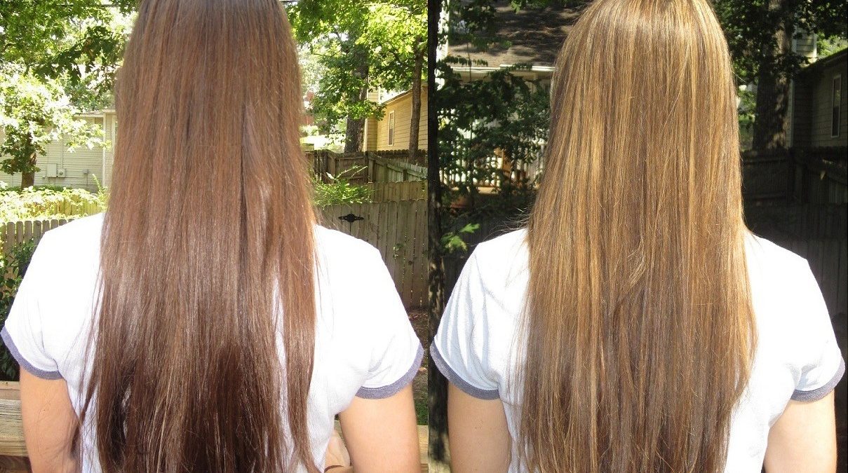 Осветление волос лимонным соком до и после фото