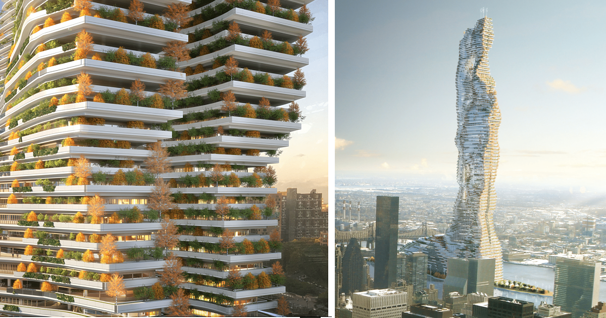 Архитекторы представили концепт самого высокого здания в Нью-Йорке, способного поглощать углерод жизнь,история,тайны,факты
