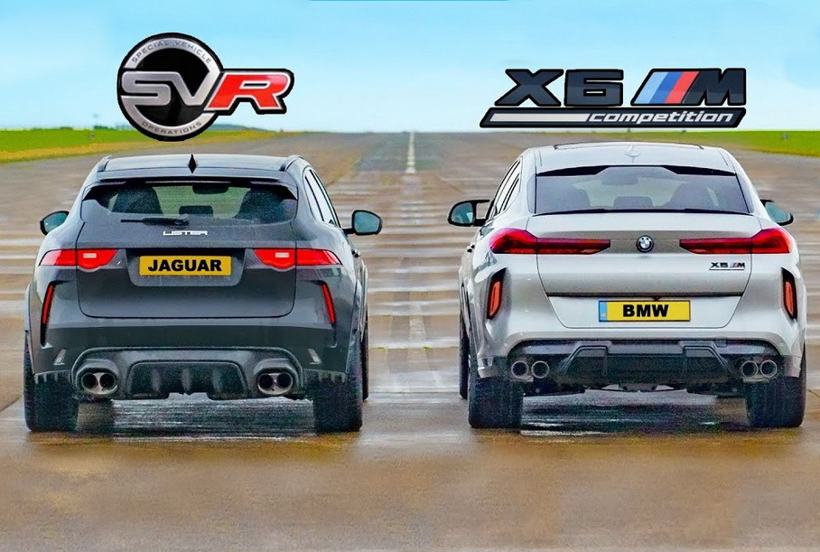 Дрэг-гонка: Jaguar F-Pace SVR от Lister против BMW X6 M Новости