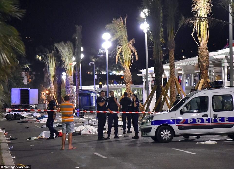 Investigation: Police in France are now treating this as a terrorist attack and have admitted the killer was known to them and is believed to be from Nice via Tunisia
