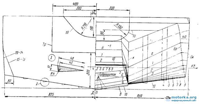 Чертеж лодки прогресс 4