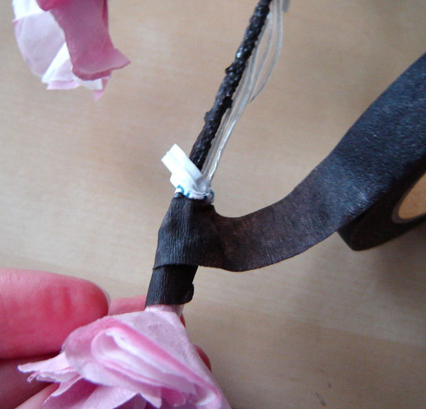 Цветущая вишня из бумаги. Ночник.  Мастер-класс идеи