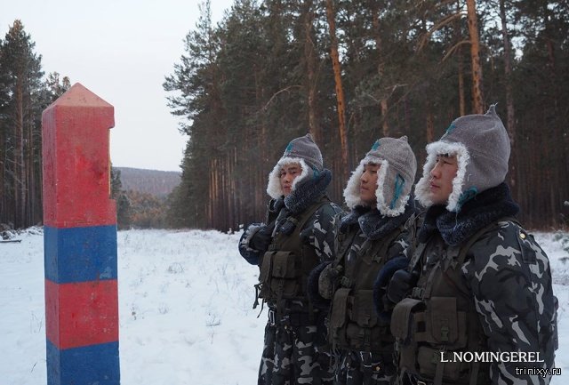 Будни монгольских пограничников на границе с Россией  