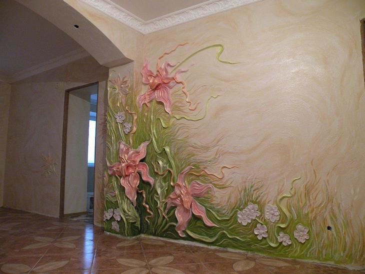Потрясающие художественные идеи в отделке стен ремонт, своими руками, стены, творчество
