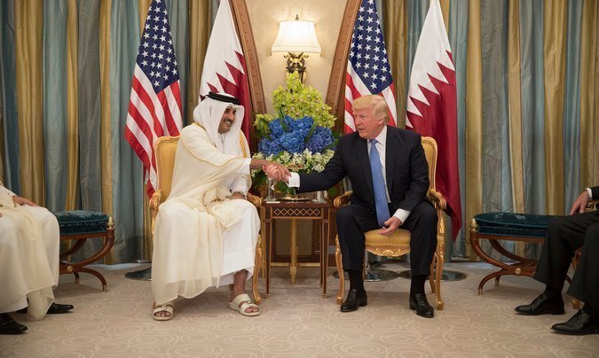 Встреча Тамима и Дональда Трампа в мае 2017 арабские страны, ближний восток, в мире, катар, кризис, политика, факты, фото