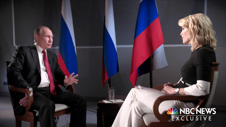 Russian President Vladimir Putin and Megyn Kelly