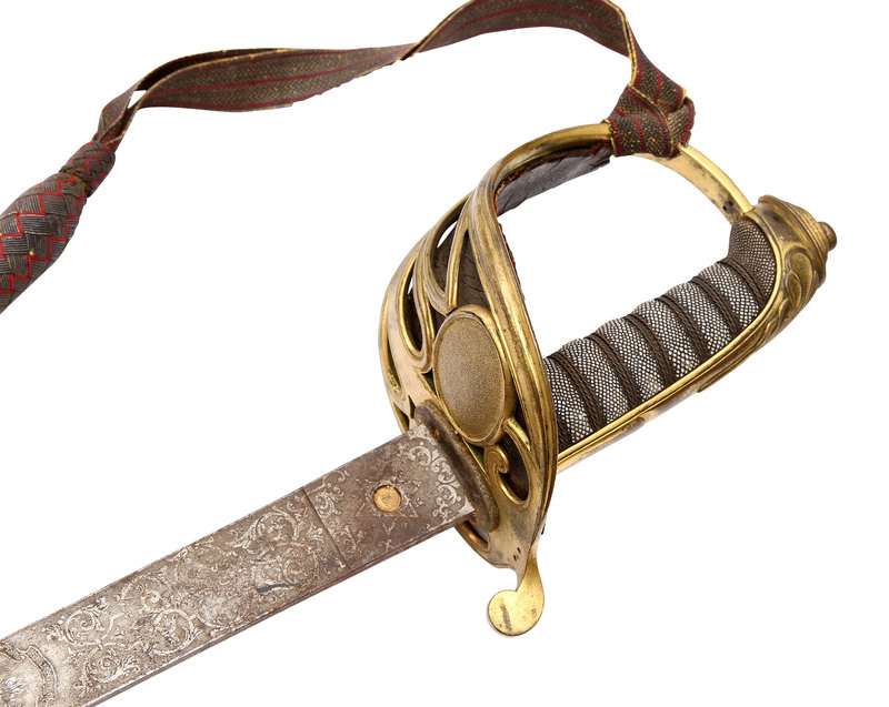 The sword's hilt.