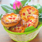 Булочки-корзиночки  Клубника в шоколаде 