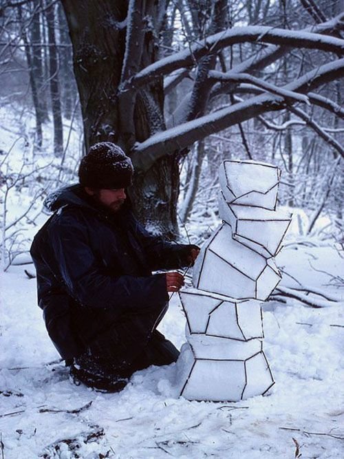 Вдохновляющие работы, созданные самой природой времена года, зима, зимний ленд-арт, красиво, фото, художник