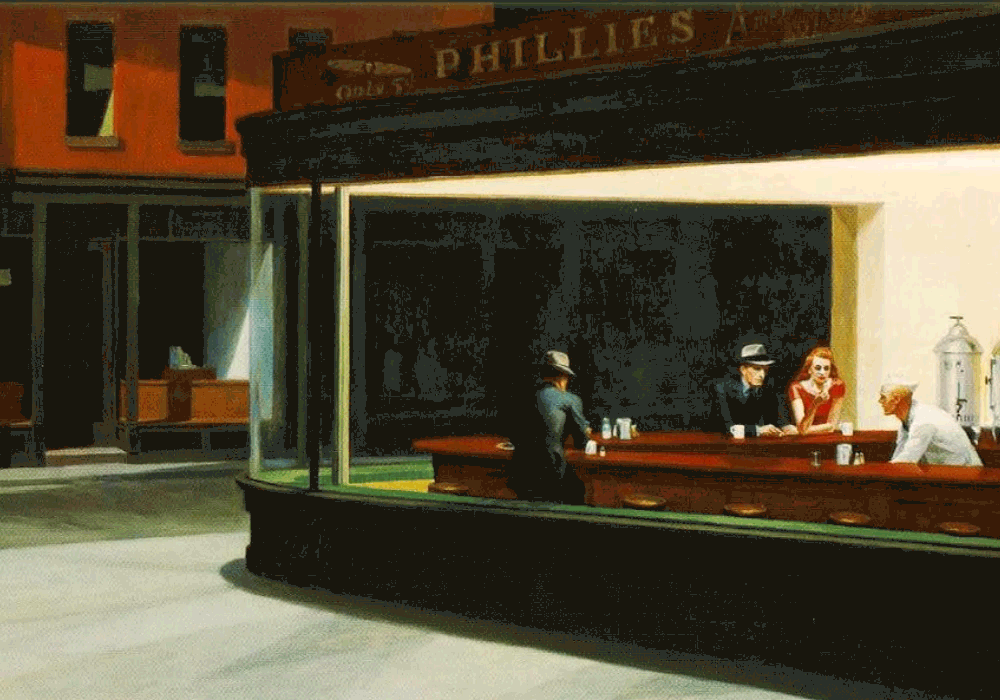 Orbitz, ожившие картины, Эдвард Хоппер, Edward Hopper