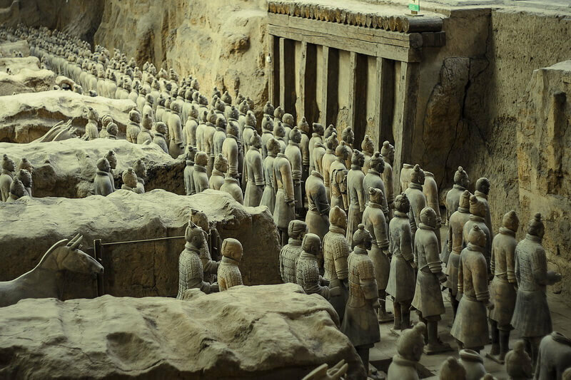 Подземная армия императора Цинь Шихуанди. 