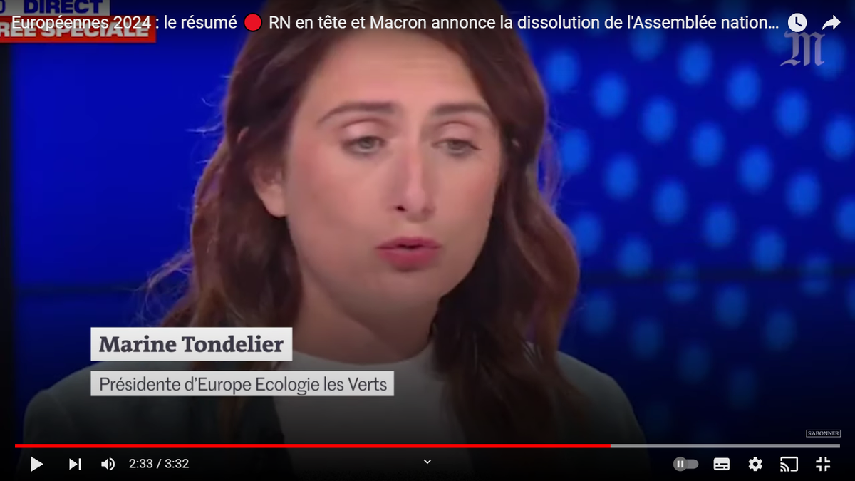 Марин Тонделье. Скриншот с канала Ле Монде в YouTube.